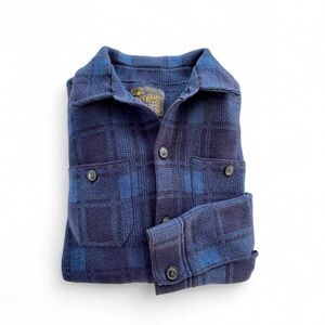 Lucky Brand Men's Button Down Plaid Blue Flannel Long Sleeve Shirt Size S